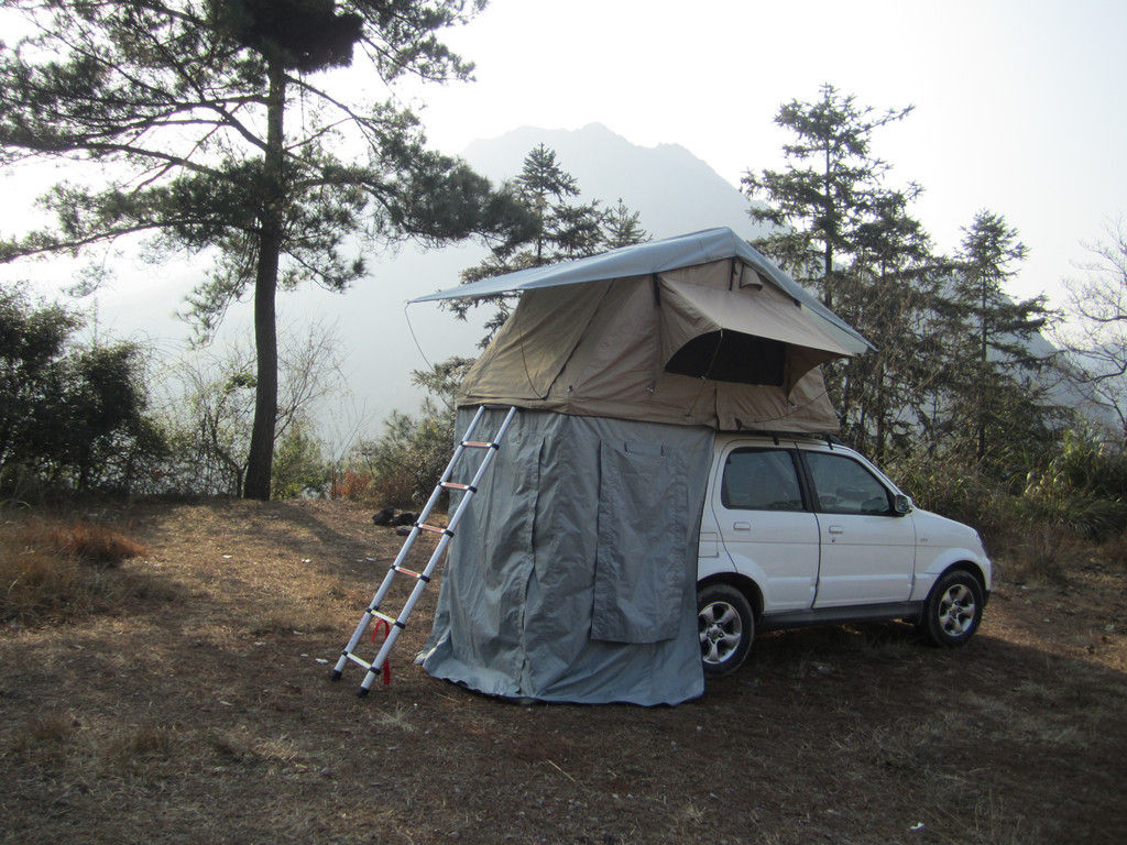 Anti tente montée de voiture de l'eau par toit avec l'échelle en aluminium extensible de 2M