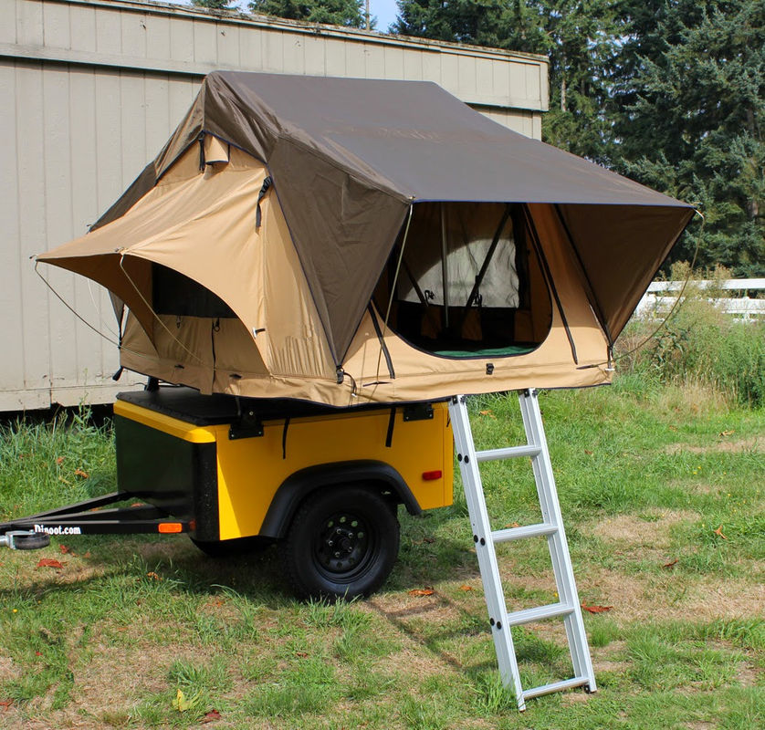 Adapté aux besoins du client sautez la tente supérieure de toit, tente montée par galerie en aluminium de Polonais