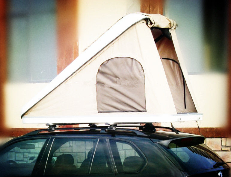 Tente supérieure dur dégrossie ouverte de toit de nouveau côté, tente supérieure de toit de triangle de couvercle d'ABS