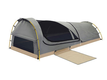Tente pour deux personnes campante de butin de toile avec le plancher de PVC de la grille 450GSM/fenêtre de maille