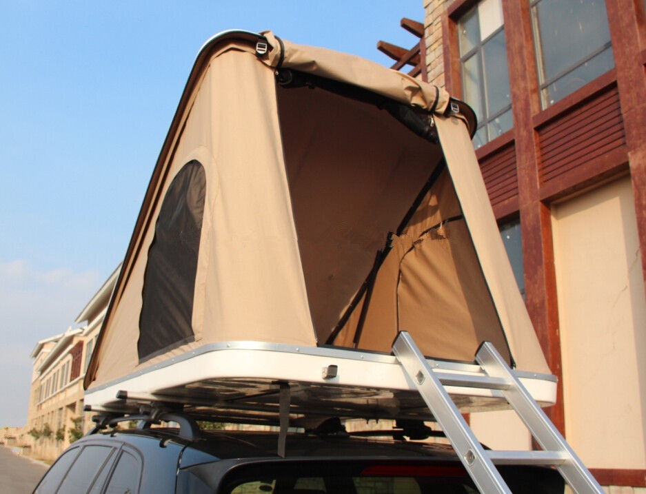 Tente supérieure dur dégrossie ouverte de toit de nouveau côté, tente supérieure de toit de triangle de couvercle d'ABS